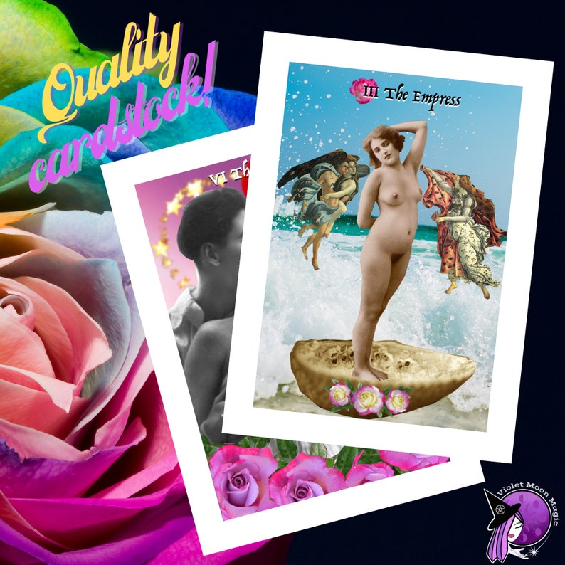 Collectible Unique, Indie Feminist Tarot Card Decks : Blood Bread Roses Tarot & Vintage Erotic Tarot image 7
