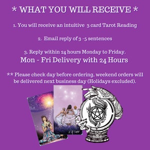 SAME DAY TAROT Reading Same Day One Question Tarot Reading Intuitive Love Career Money Psychic Reading image 9