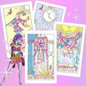 INDIE TAROT CARDS Deck Made to Order Floating Pixie Tarot Rider Waite Smith image 2