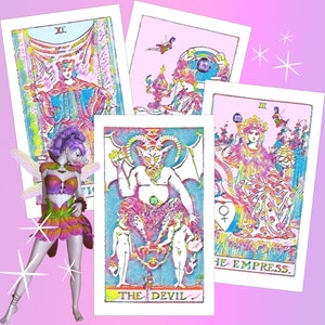 INDIE TAROT CARDS Deck Made to Order Floating Pixie Tarot Rider Waite Smith image 6