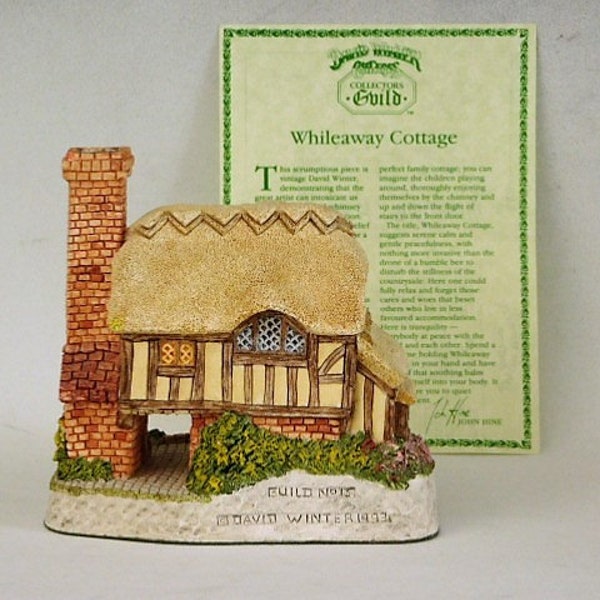 David Winter Cottages Whileaway Cottage Collectors Piece No 15 with Certificate ~ Free UK Postage