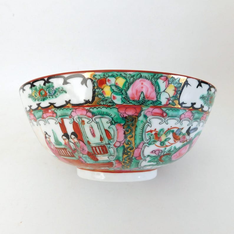 Chinese Famille Rose Medallion Porcelain Bowl 8 Diameter 1890 1919 Free
