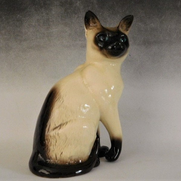 Vintage Beswick Siamese Cat No 1882 ~ 9" Tall ~ Free UK Postage