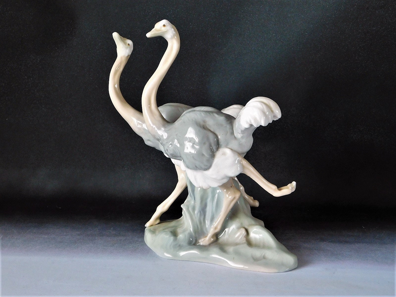 Very Rare Nao By Lladro Figurine Ostriches 0046 Etsy