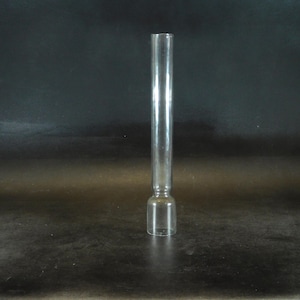 Vintage Glass Oil Lamp Chimney 10&quot; x 2.5&quot; Base