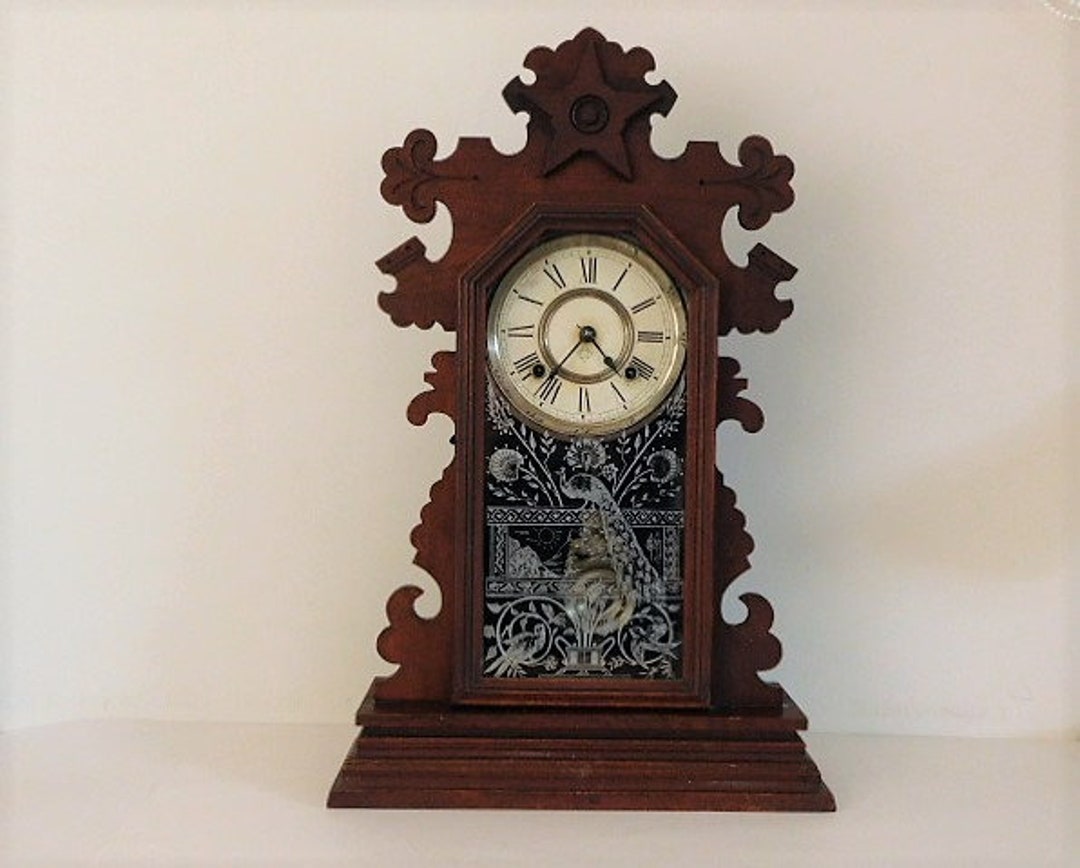 Antique Ansonia Berkeley Parlour Mantel Clock Free UK pic