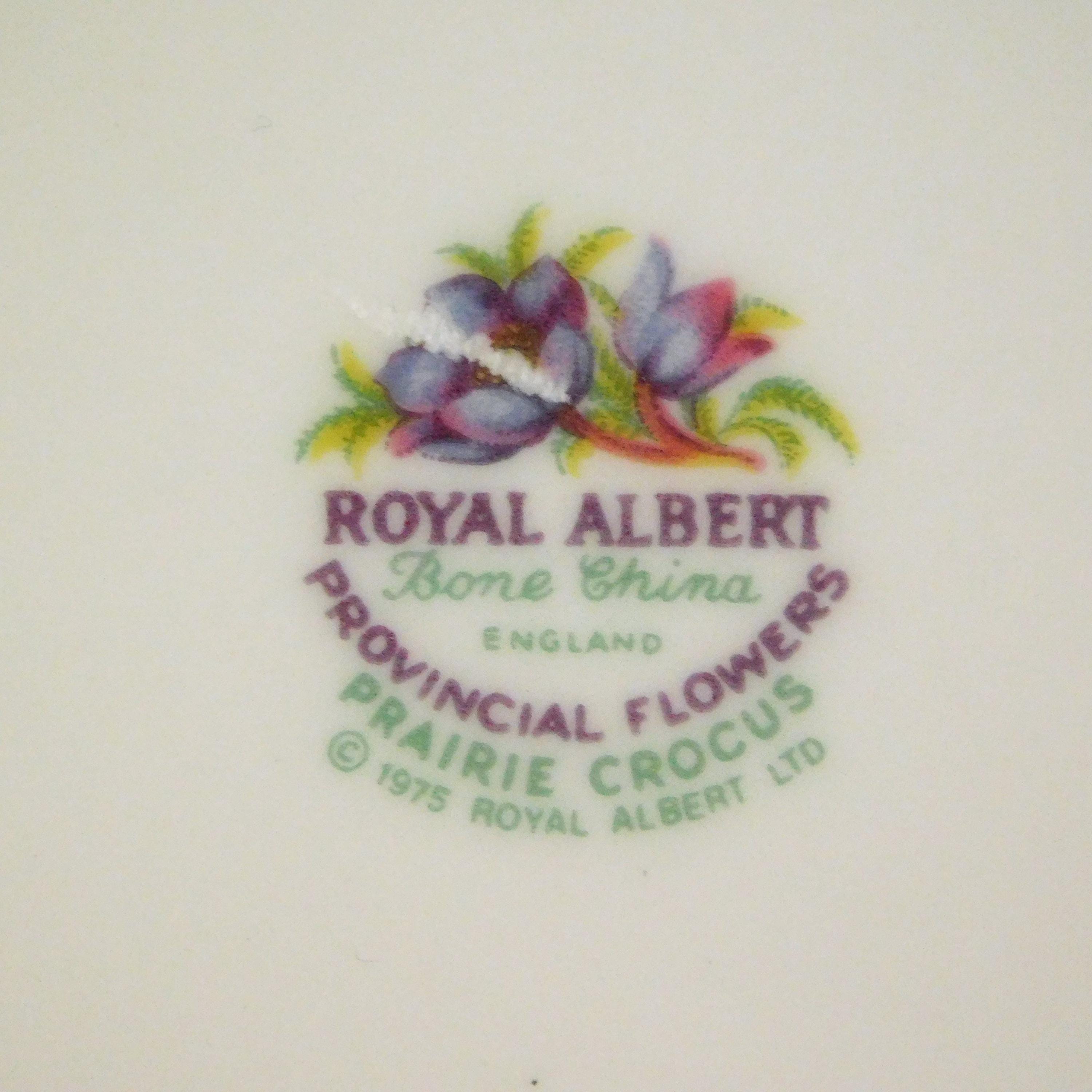 Vintage Royal Albert Provincial Flowers Prairie Crocus Trio - 3 
