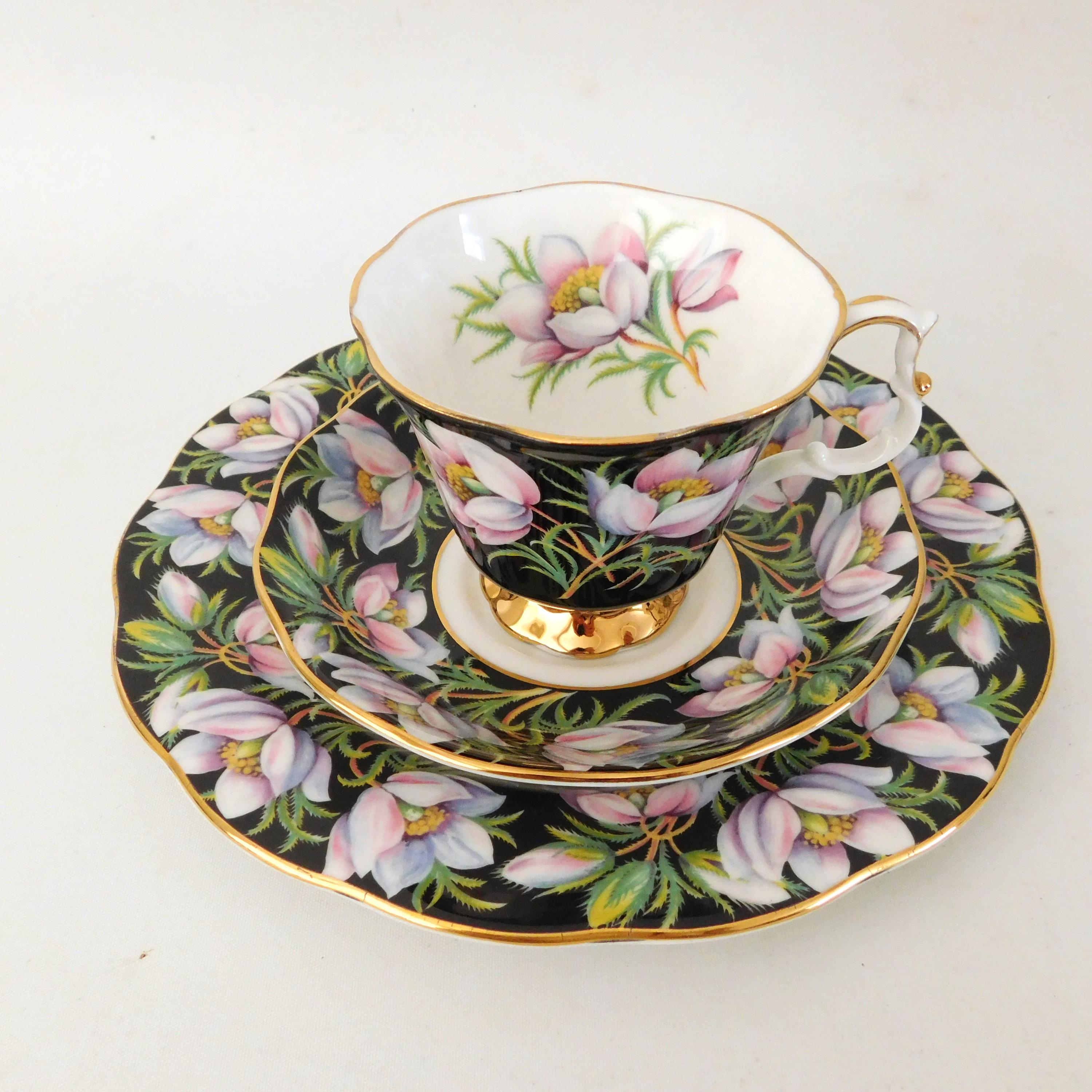 Vintage Royal Albert Provincial Flowers Prairie Crocus Trio - 3 
