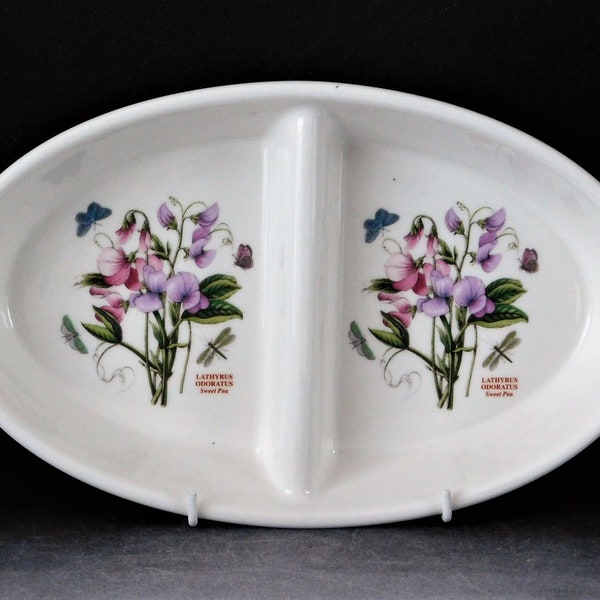 Portmeirion Botanic Garden Oval Split Serving Dish ~ Free UK Postage