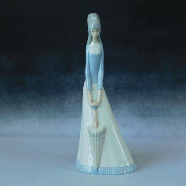 Miquel Requena Valencia Porcelain Figurine Lady with Parasol ~ Free UK Postage