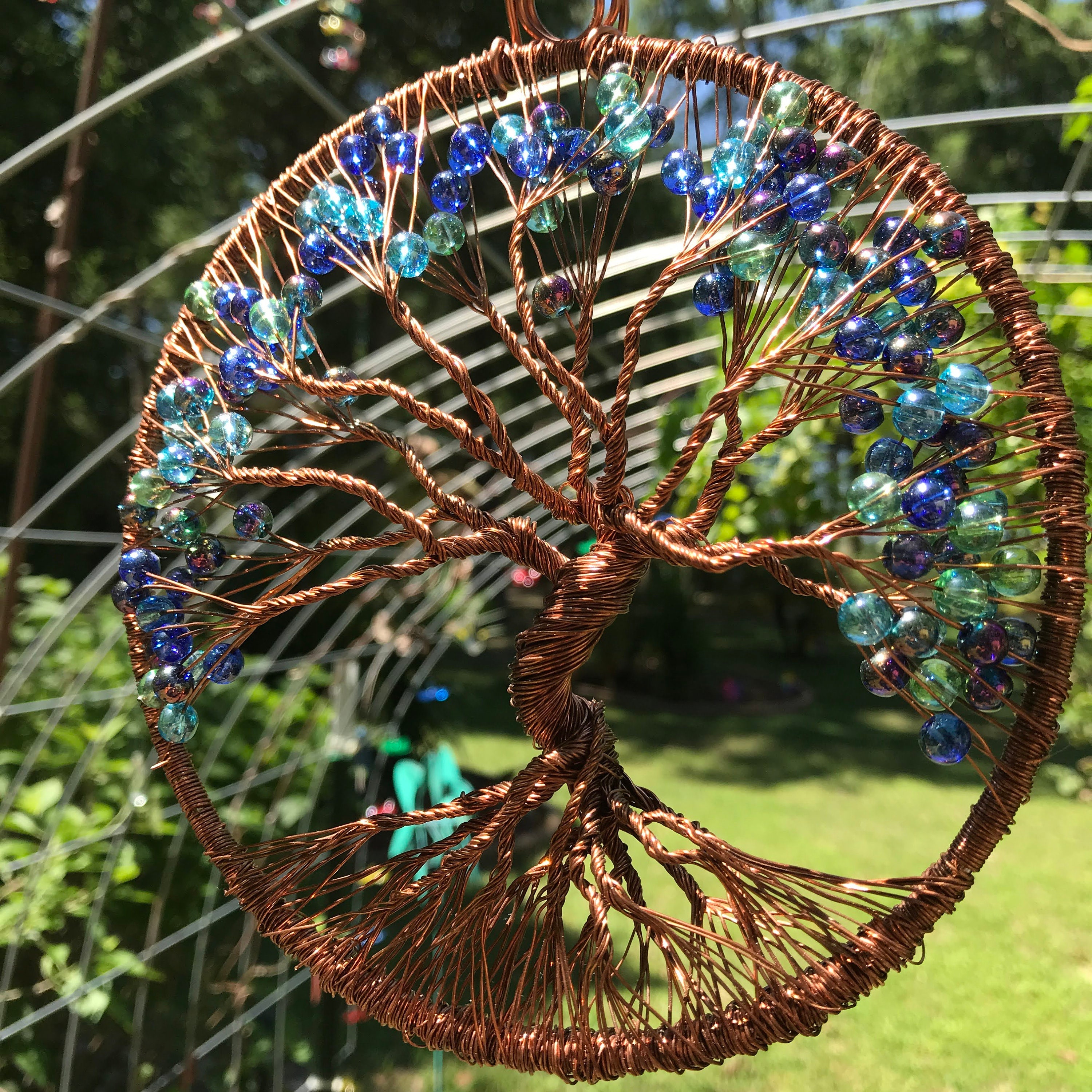 6 inch/ Handmade / Copper wire / Tree of Life / One of a Etsy