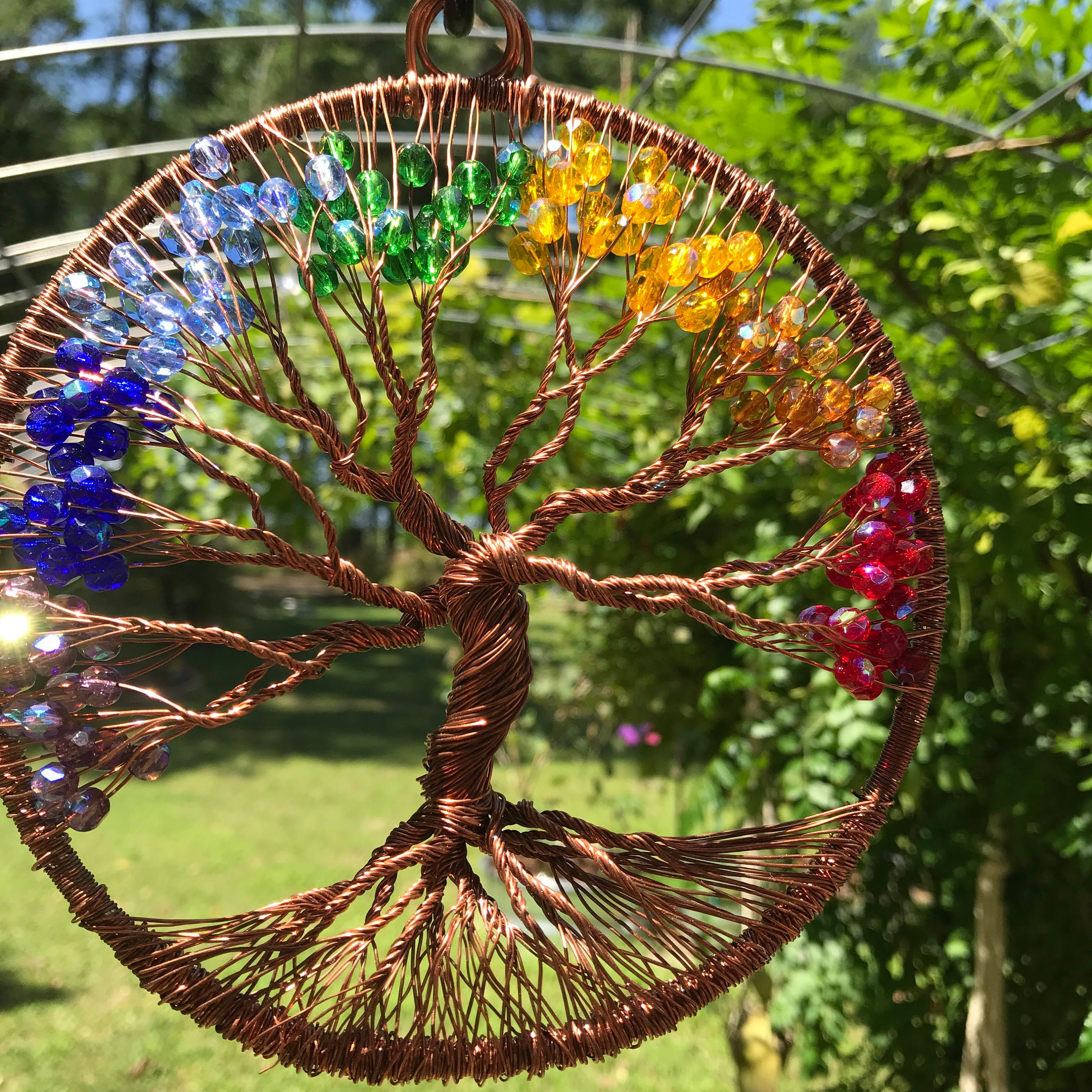 6 inch/ Handmade / Copper wire / Tree of Life / One of a Etsy