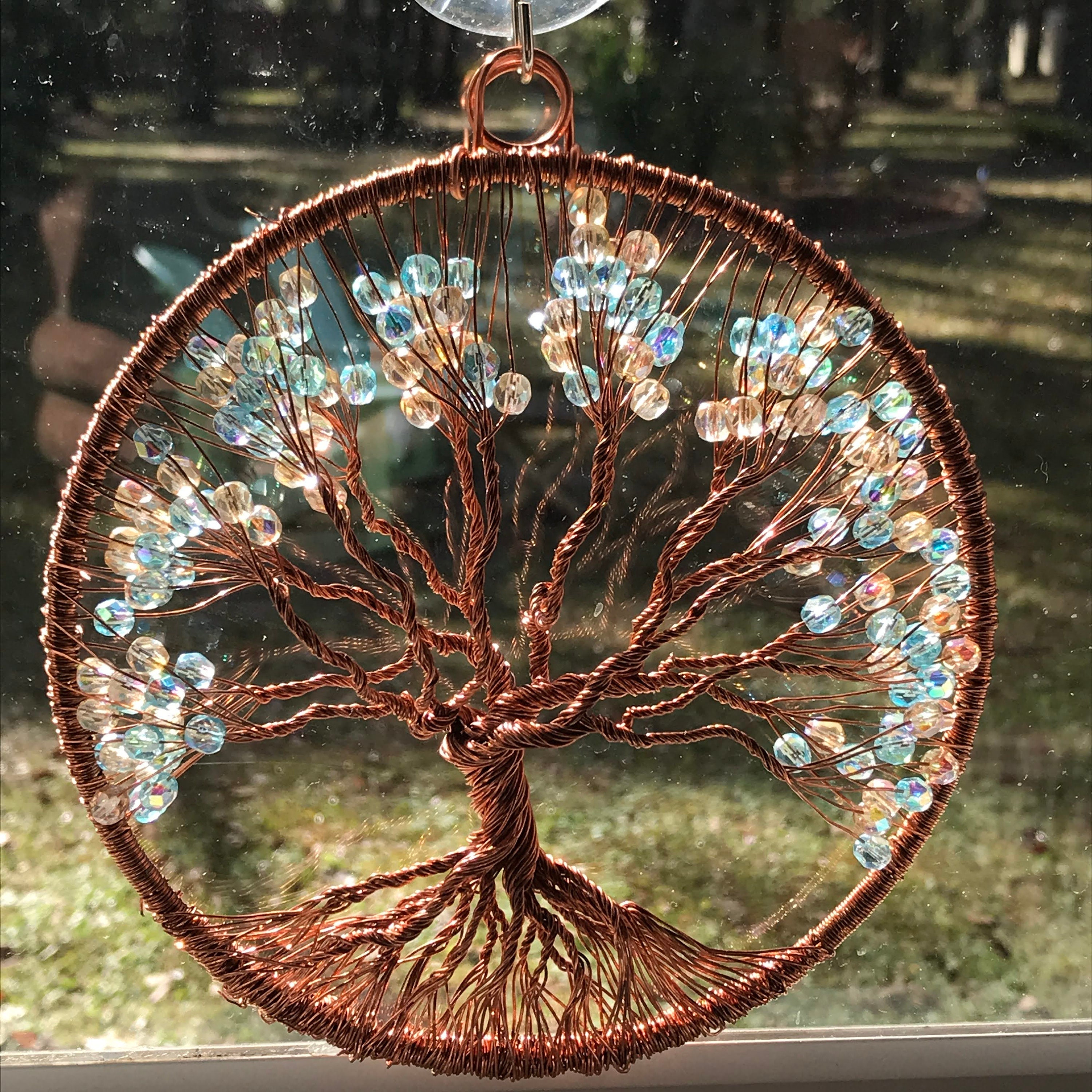6 inch/ Handmade / Copper wire / Tree of Life / One of a Etsy