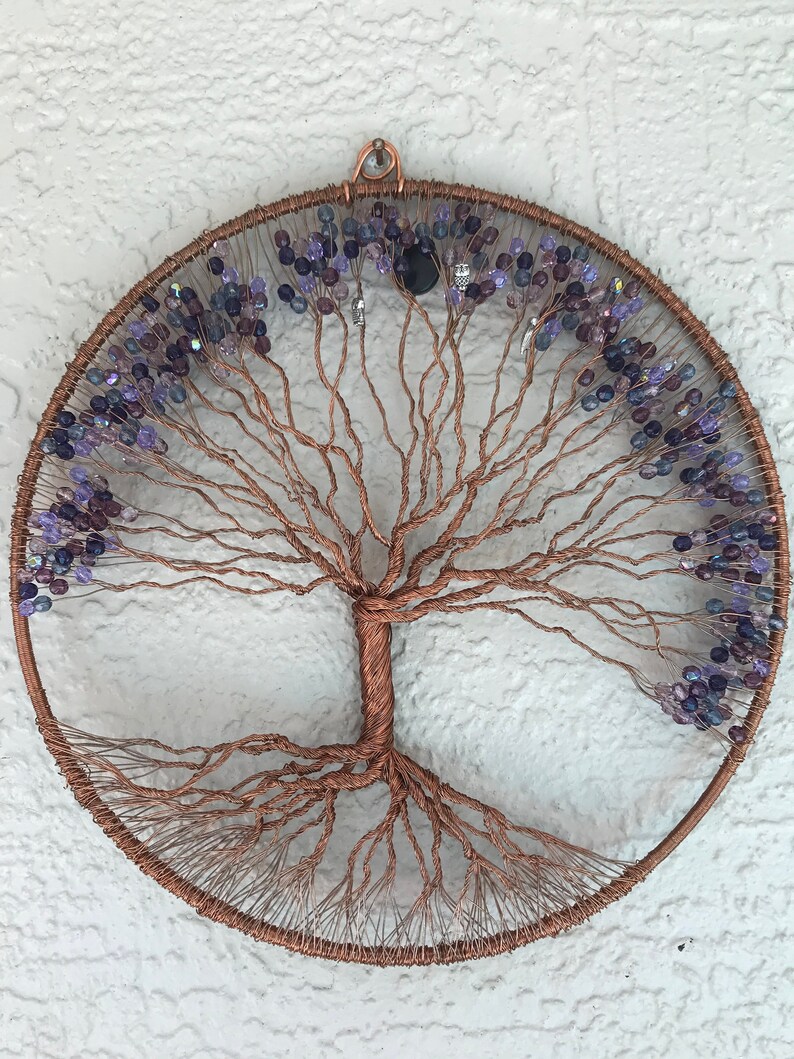 11 inch Handmade Copper wire Tree of Life One of a Kind Original Sculpture Unique gift Sun catcher