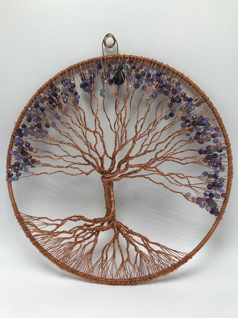 11 inch Handmade Copper wire Tree of Life One of a Kind Original Sculpture Unique gift Sun catcher