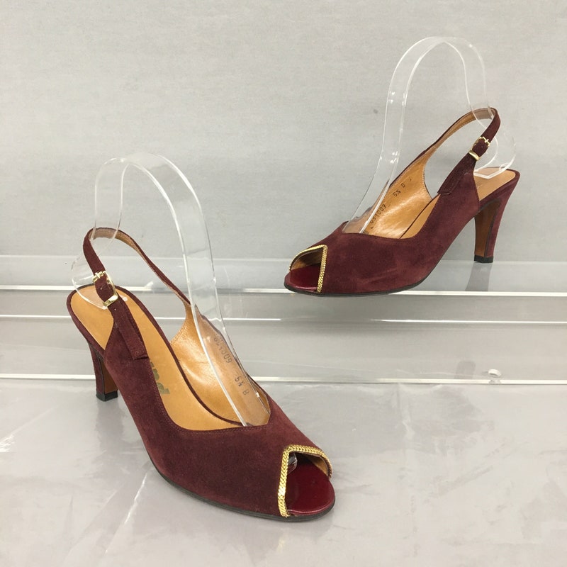 slingback heels gold