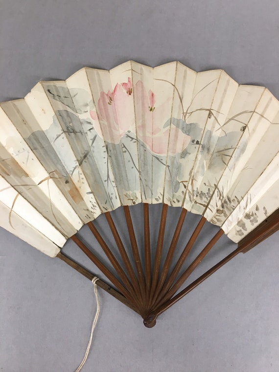 Vintage Lace Trim Bamboo Hand Fan Folding Fan Pocket Dancing Fan Home Decor 