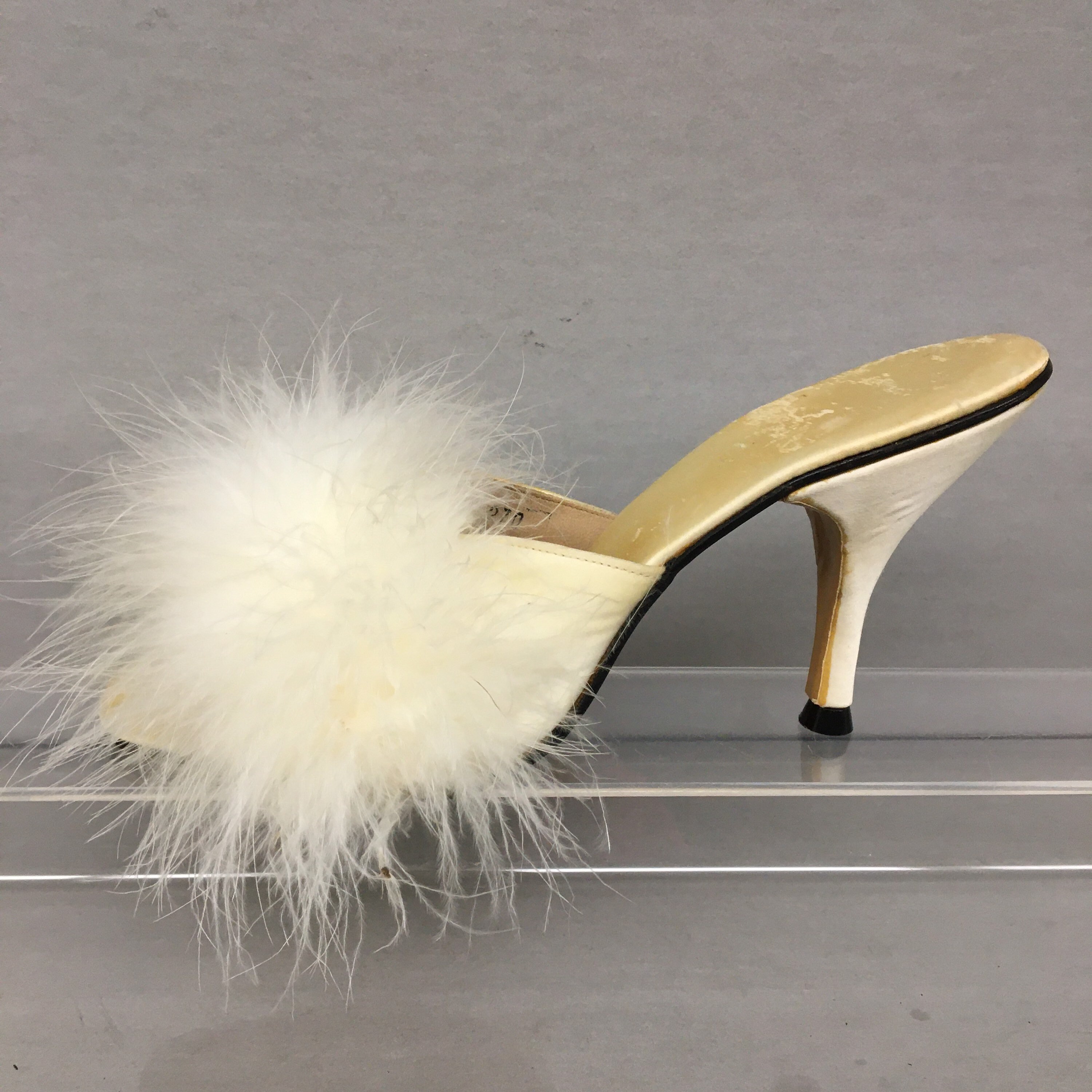 Satin Marabou Feather Vintage Polly 