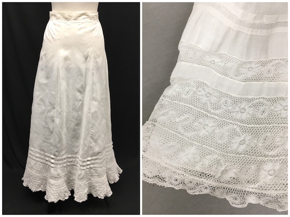 1900s XS Edwardian Antique Handmade white linen P… - image 1