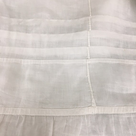 1900s XS Edwardian Antique Handmade white linen P… - image 6