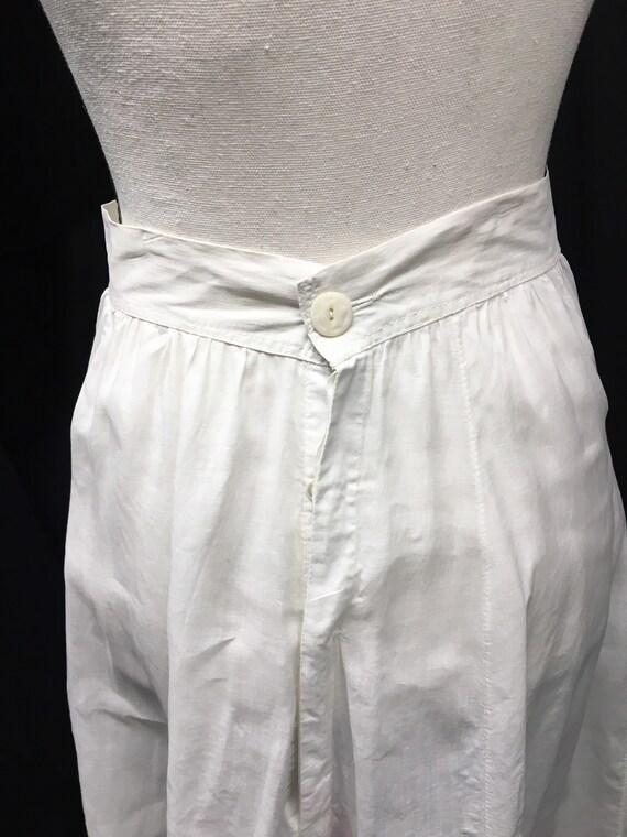 1900s XS Edwardian Antique Handmade white linen P… - image 7