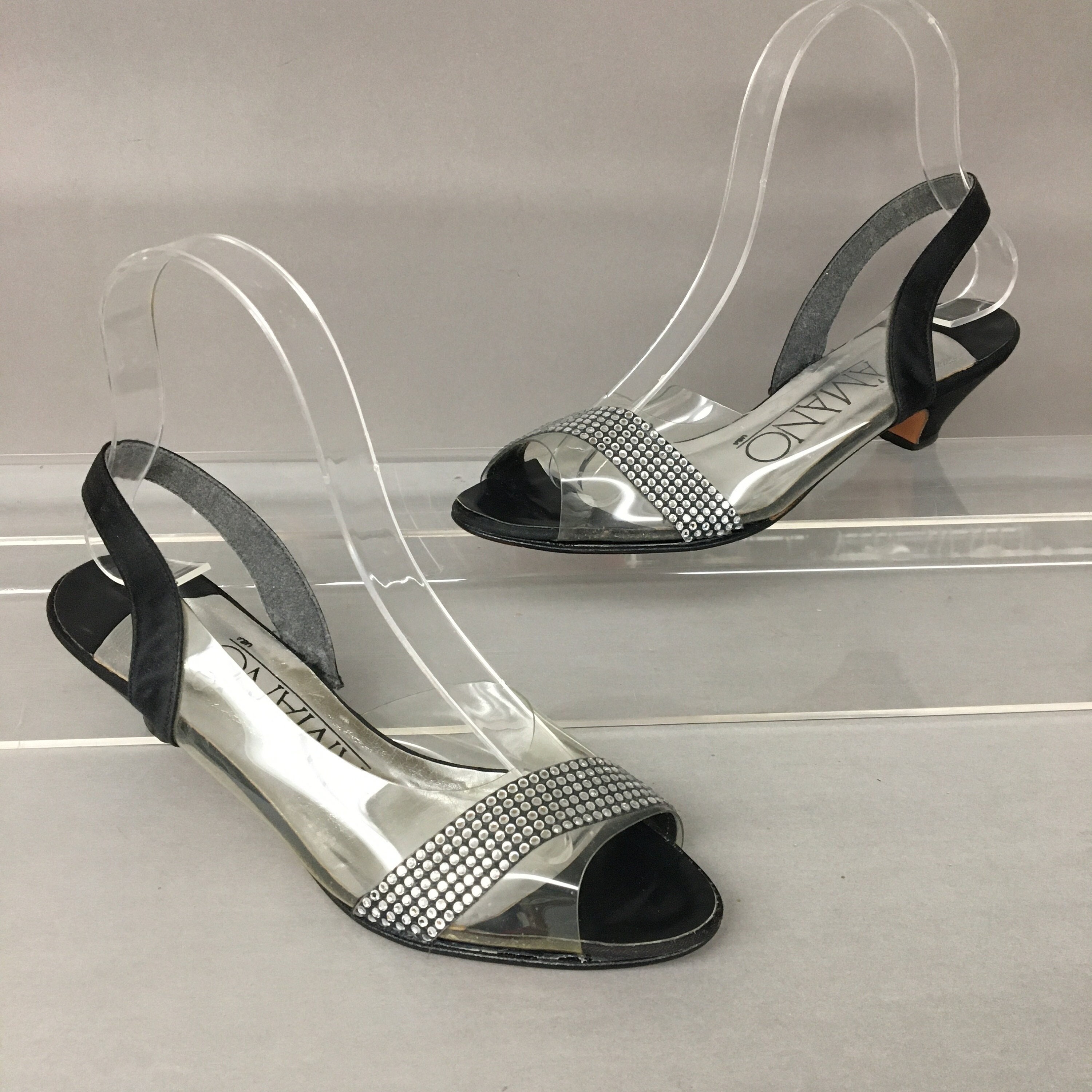 Black Silver Heels Etsy Canada