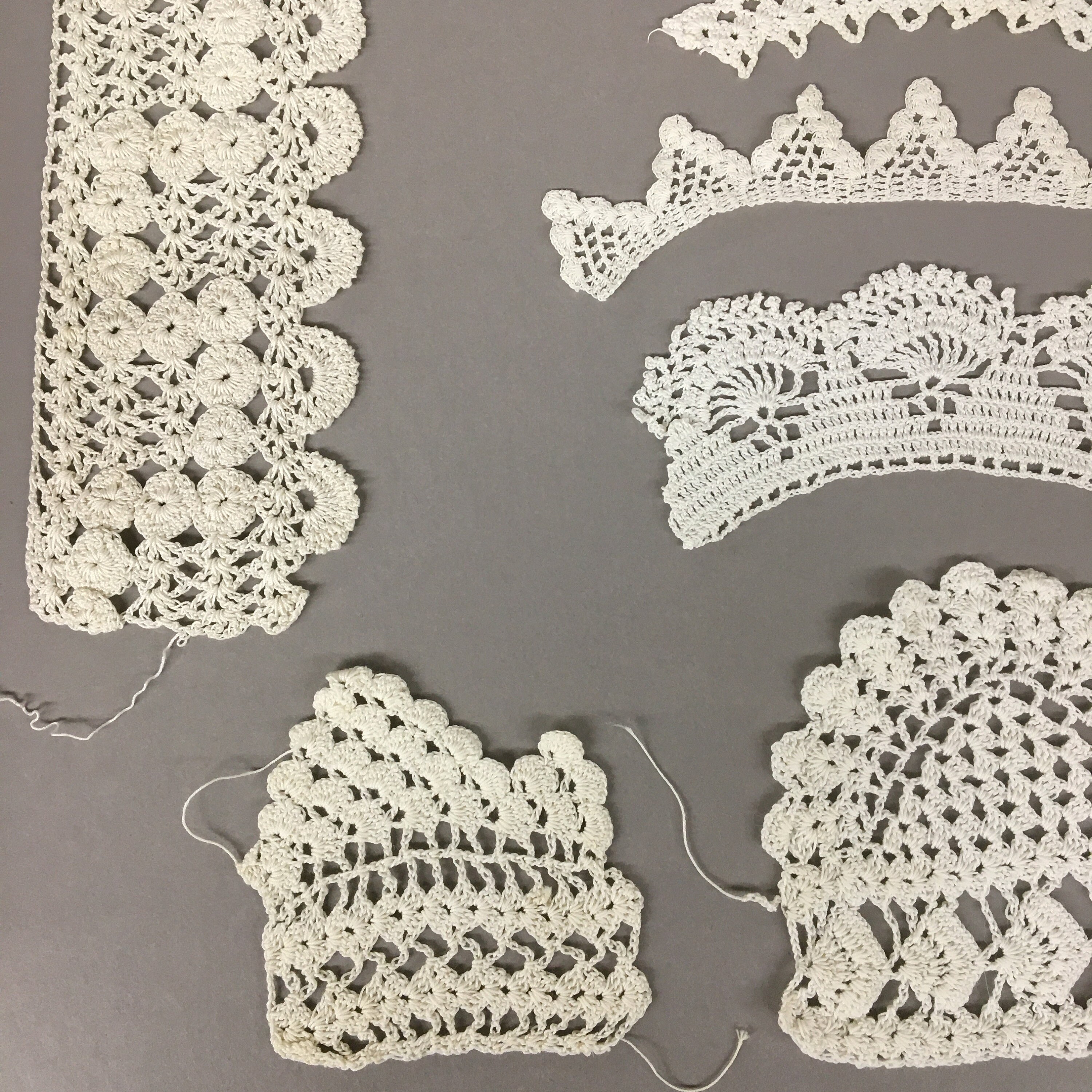 Shell Stitch Variations 9 Antique Crochet Samples With Shell Stitch Variations, Natural Ecru ...