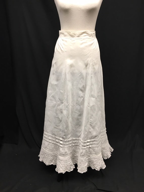 1900s XS Edwardian Antique Handmade white linen P… - image 3