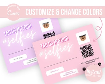 DIY MARKETING FLYER | Printable Social Media Flyer for Businesses, Wig/Hair Template, Nail/Beauty Salon, Lash Extensions Branding, Tag Us