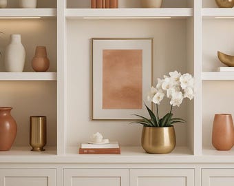 Professional Soft Autumn Zoom Home Office Background | Wall Shelving Zoom Background | Virtual Backdrop for Zoom/Teams/Videoconferences
