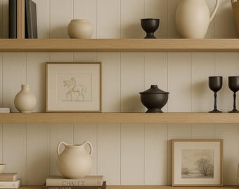 Professional Neutral Modern Zoom Home Office Background | Wall Shelving Zoom Background | Virtual Backdrop for Zoom/Teams/Videoconferences