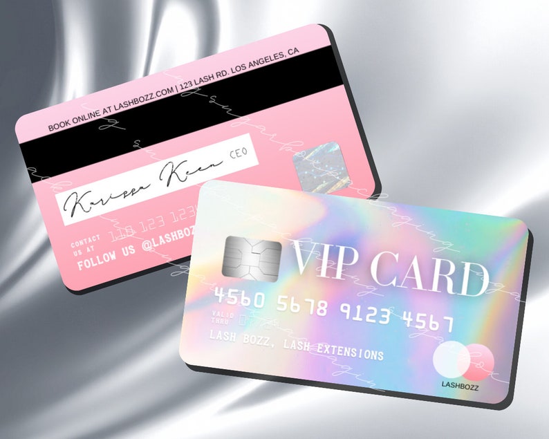 DIY Credit Card Business Cards Canva Template Etsy