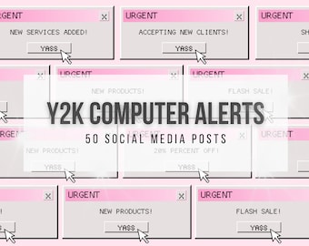 50 Computer Alert Instagram Posts for Y2K Clothing Boutiques | Notification Clipart, Instagram marketing, Instagram, Business, Sale Flyer