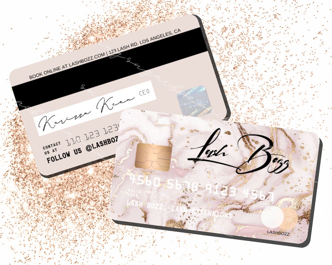 DIY Credit Card Business Cards Canva Template Etsy