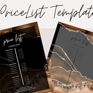 Price List Template, Makeup Price List, Hair Price List, Photography, Hair, Spa, Flyer, Business Price List, Pink, Editable in Canva