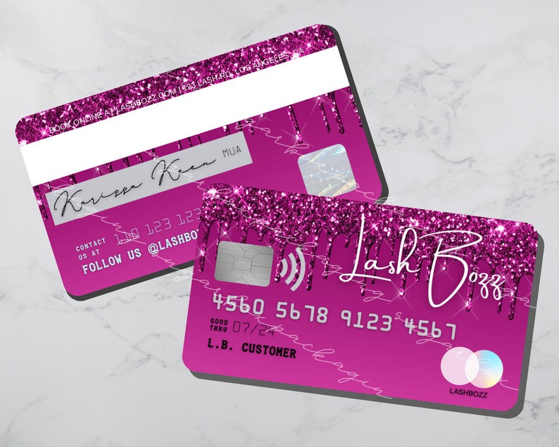 DIY Credit Card Business Cards Canva Template Etsy