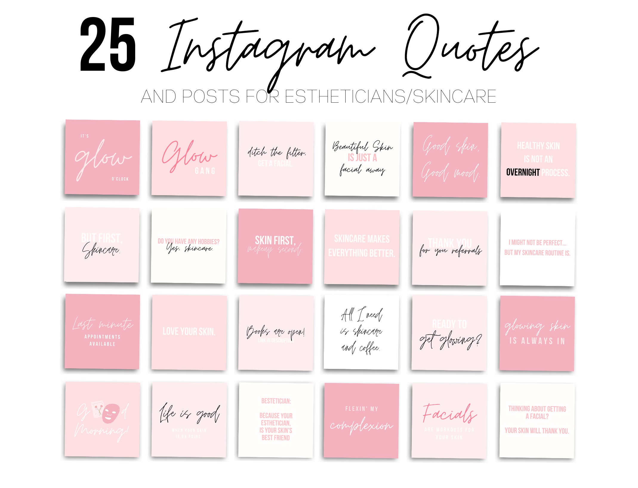 25 Esthetician Instagram Posts Skincare Instagram Posts | Etsy