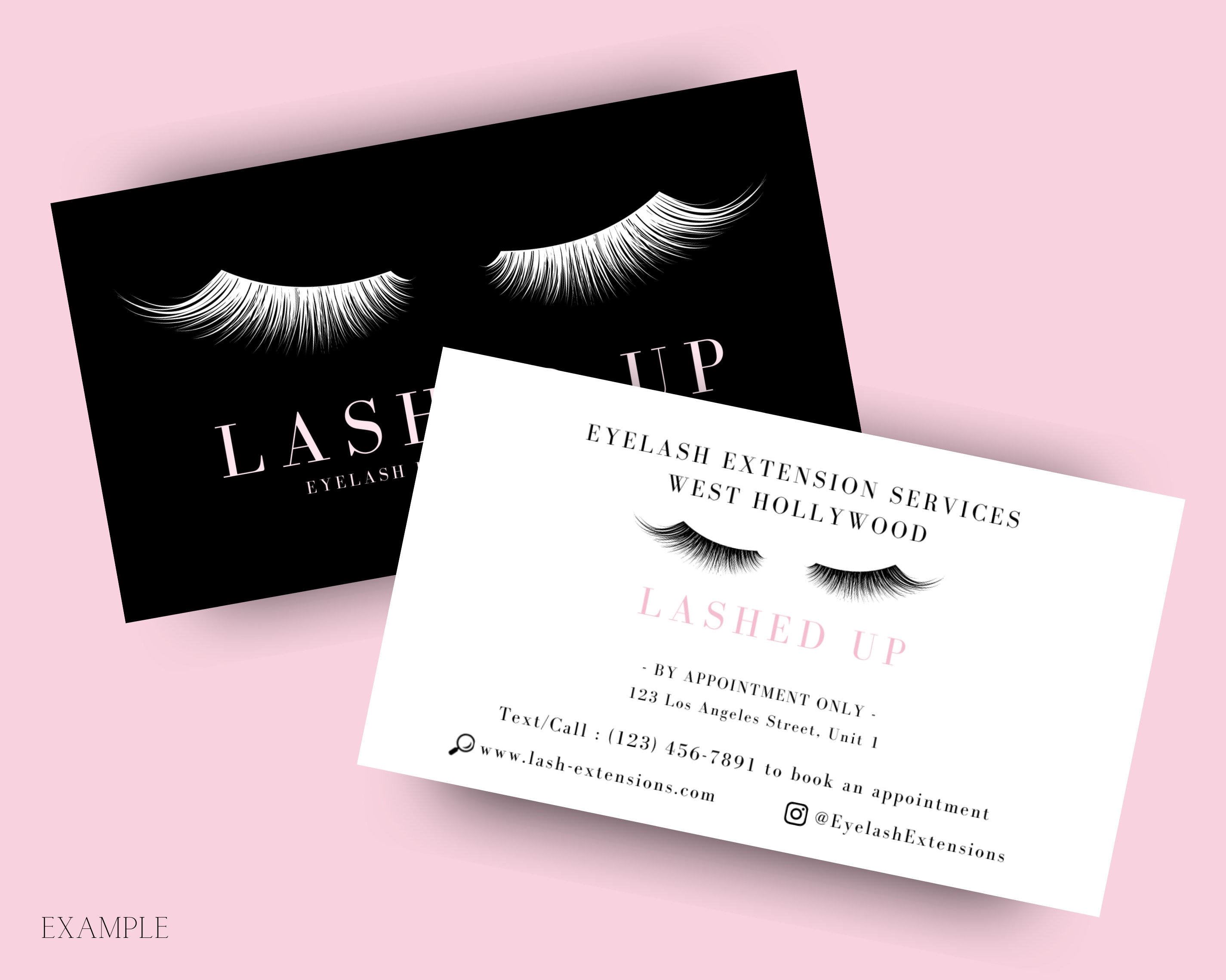 DIY Lash Business Card Canva Template Personalize edit Beauty