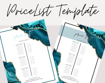 Price List Template, Makeup Price List, Hair Price List, Photography, Hair, Spa, Flyer, Business Price List, Pink, Editable in Canva