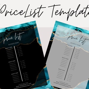 Price List Template, Makeup Price List, Hair Price List, Photography, Hair, Spa, Flyer, Business Price List, Pink, Editable in Canva