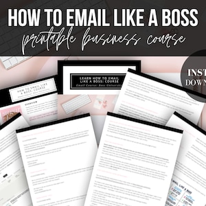 Email Marketing and Email Templates Course - How To Email Like a Boss - Printable, Email Templates, Business Course, Business Guide