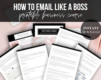 Email Marketing and Email Templates Course - How To Email Like a Boss - Printable, Email Templates, Business Course, Business Guide