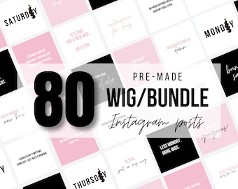 80 Wig/Hair Instagram Quotes + Posts for Hair Stores | Pink/Black/White | Hair Bundle Hair Quotes | Wig/Hair Extension Quotes for Instagram