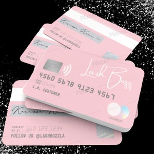 DIY Credit Card Business Cards Canva Template, Personalize/Edit, Beauty Salon Business Cards, Rose Gold Business Cards, Blush, Pink,Pastel
