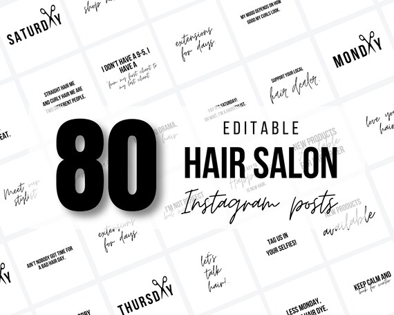 80 Editable Hair Salon Instagram Quotes Posts for Hair - Etsy 80 Editable Hair Salon Instagram Quotes Posts for Hair - Etsy