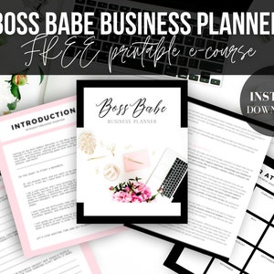 Small Business Planner & Business Plan Printable Online Course for Etsy Sellers and Bloggers - Printable PDF, Business Plan, Planner