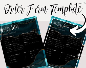 ORDER FORM Template, Editable Etsy Small Business Order Form, Printable ...