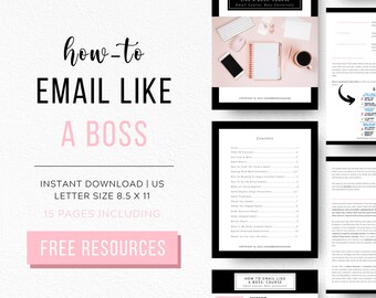 Email Marketing and Email Templates Course - How To Email Like a Boss - Printable, Email Templates, Business Course, Business Guide