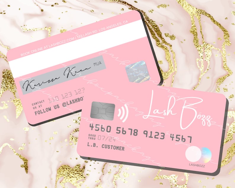 DIY Credit Card Business Cards Canva Template Etsy