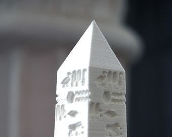 Cleopatra&#39;s Needle, London 3D Printed Statue - Historic Landmark Replica, Home Decor, Ancient Egyptian Art, Perfect Gift